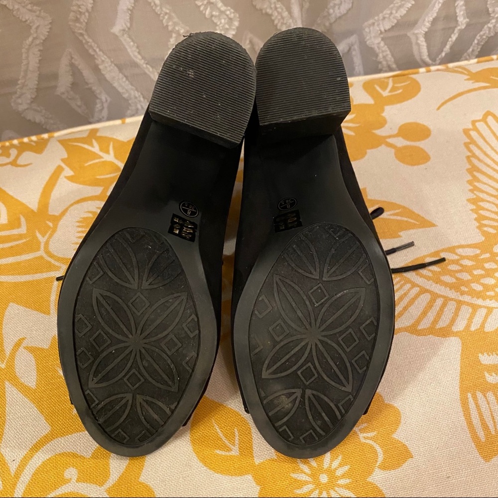 Chinese Laundry black lace up front stacked heel - Picture 4 of 5